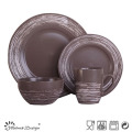 Высококачественное остекление с эффектом Bark 16PCS Ceramic Dinner Set